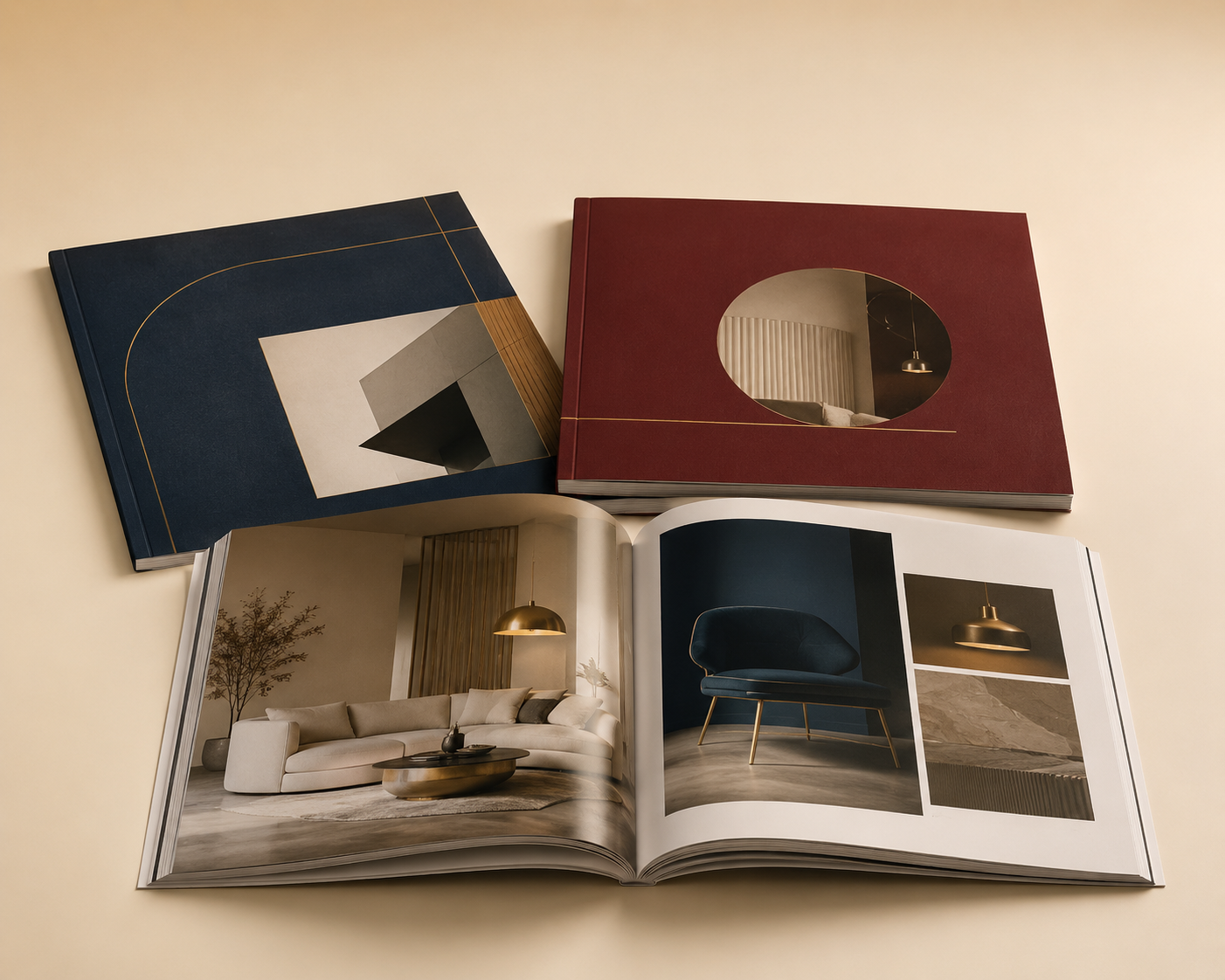 Premium bound catalogues with glossy interior spreads